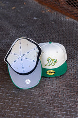 New Era Oakland Athletics Rickey Henderson Field Grey UV (Off White/Green) 59Fifty Fitted