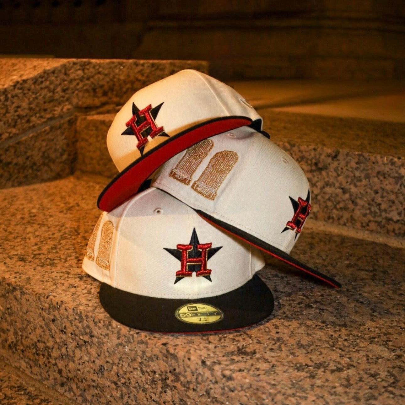 New Era Houston Astros 17’ 22’ Championship Trophies Side Patch Fitted - New Era