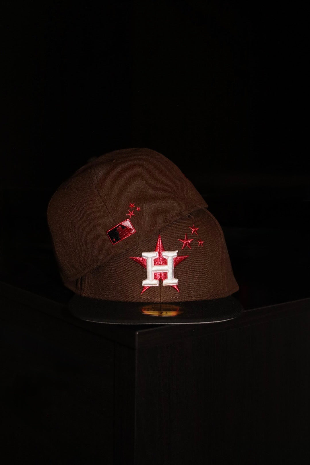 New Era Houston Astros 2017 World Series Side Patch Fitted (Walnut/Black) - New Era