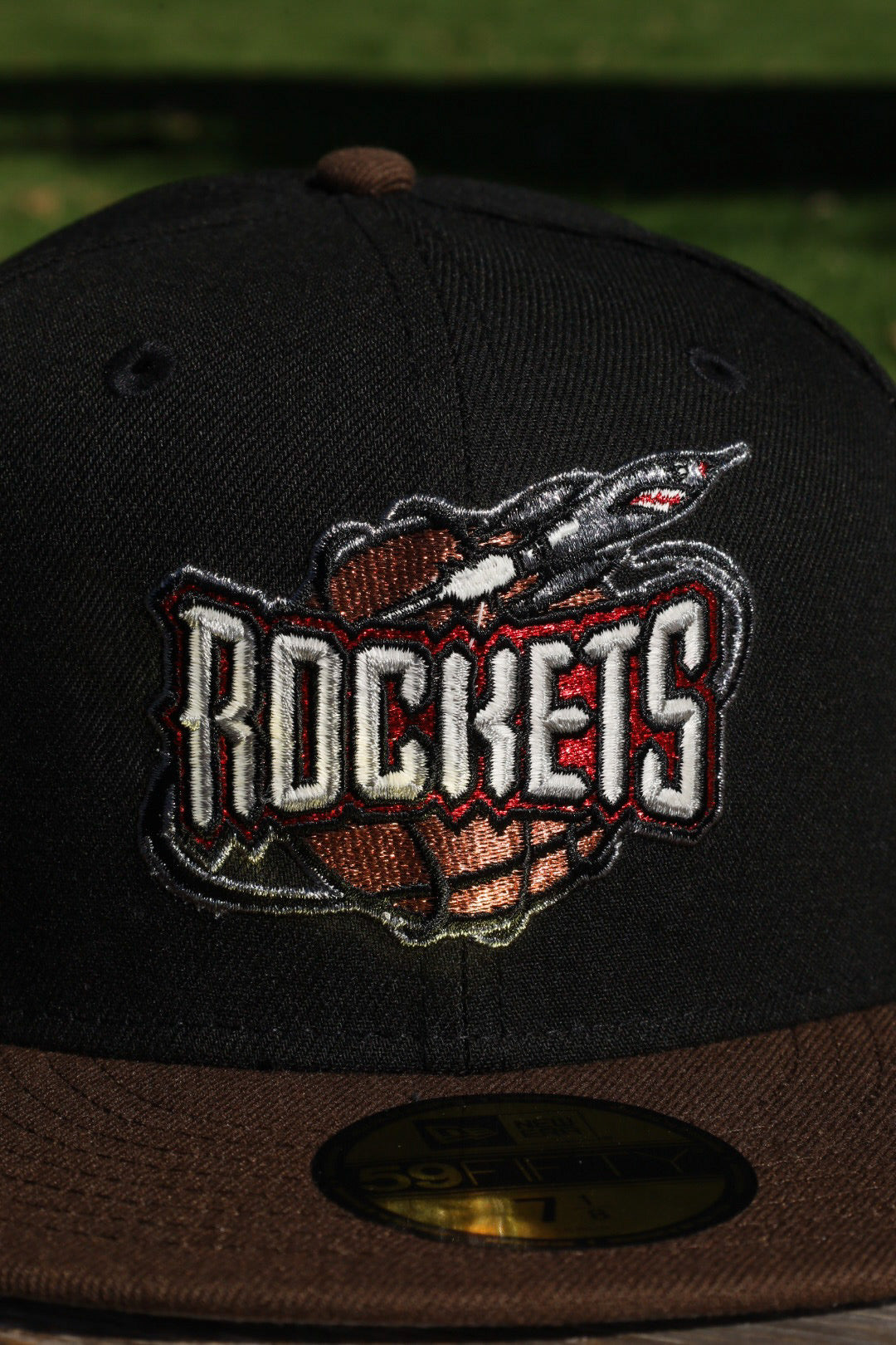 New Era Houston Rockets Grey UV 59Fifty Fitted (Black/Walnut)