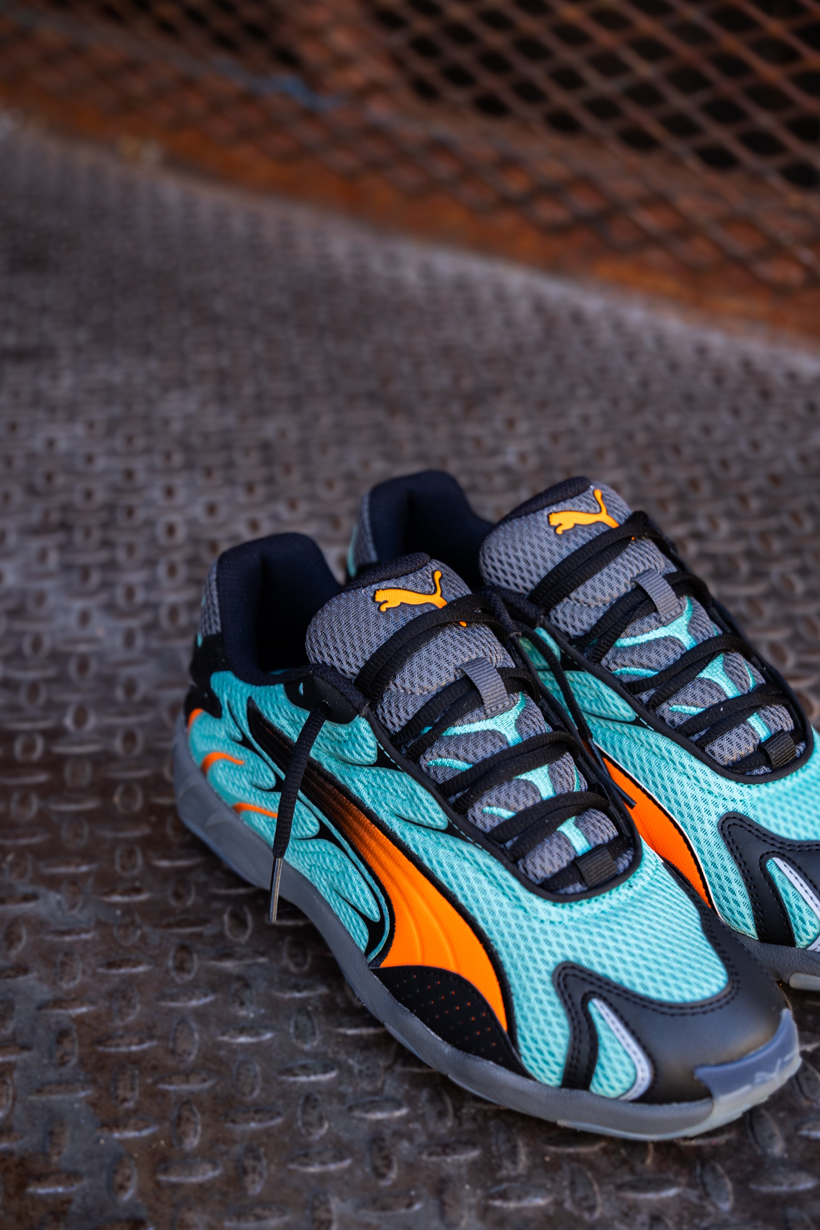 Mens Puma Inhale (Aquatic/Orange Glo)