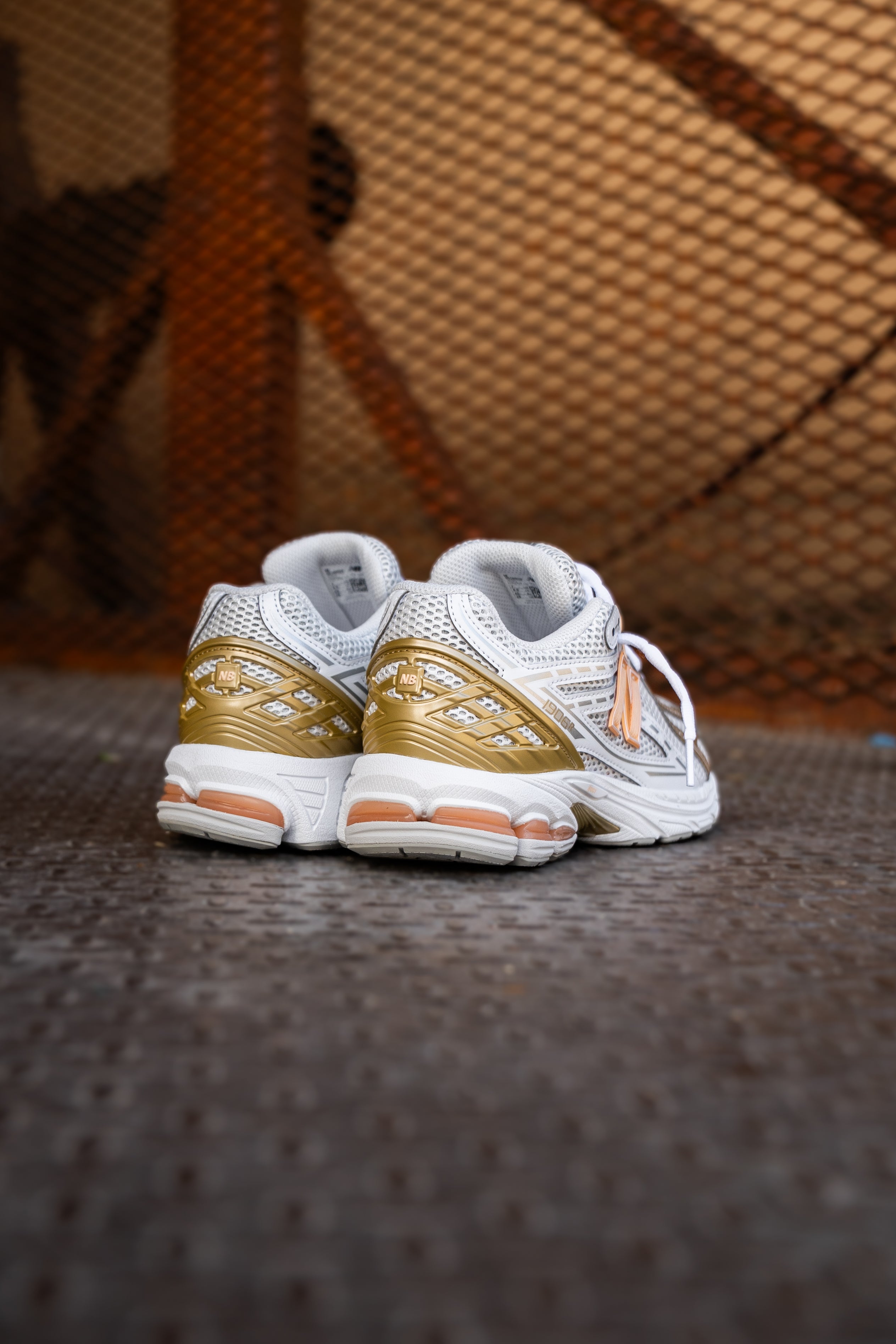 Gradeschool New Balance 1906 (Grey/Orange)