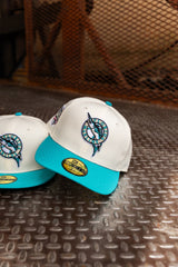 New Era Florida Marlins 2003 WS Champions Green UV 59Fifty Fitted (Off White/Teal)