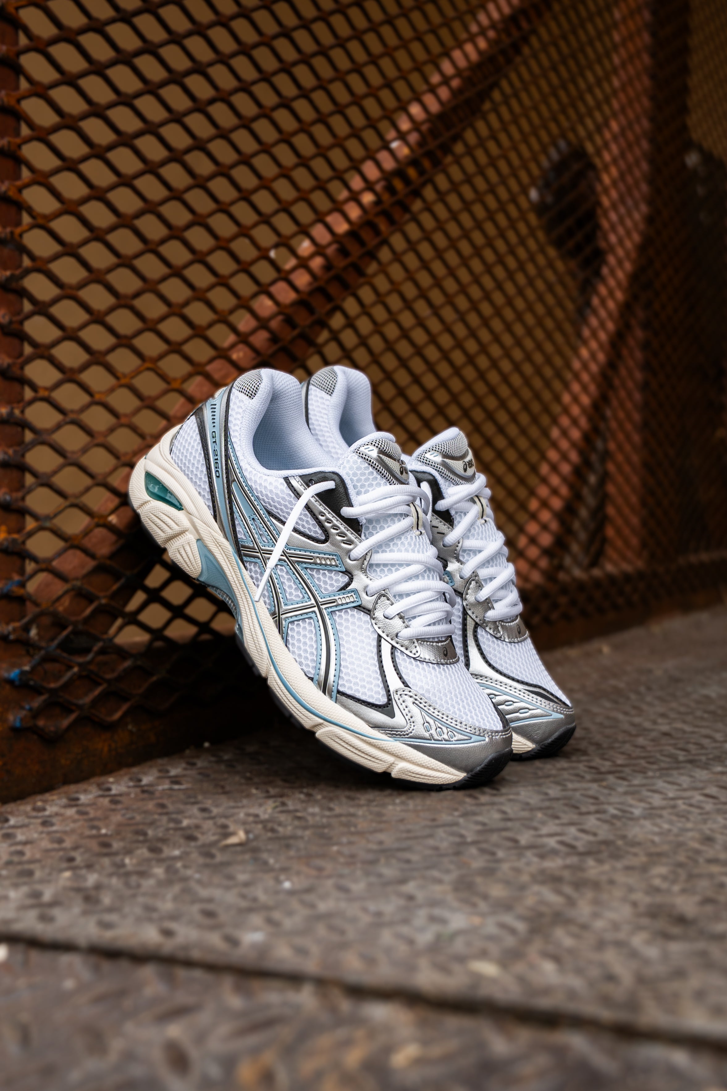 Mens Asics GT-2160 (White/Pure Silver/Light Blue)