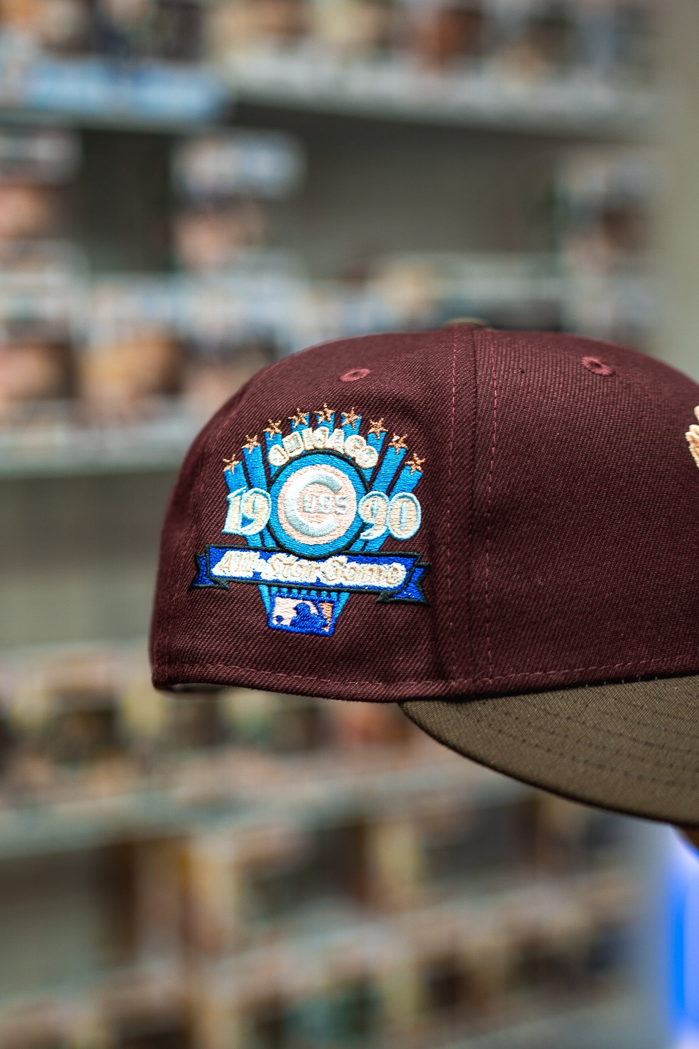 New Era Chicago Cubs 1990 ASG Good Grey UV (Burgundy/Mocha) - New Era