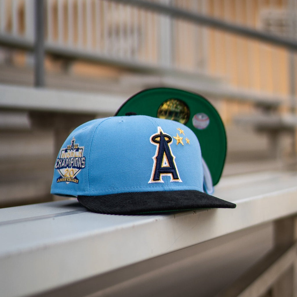 Los Angeles Angels Hat  New Era Blue Inaugural Season Patch Wool