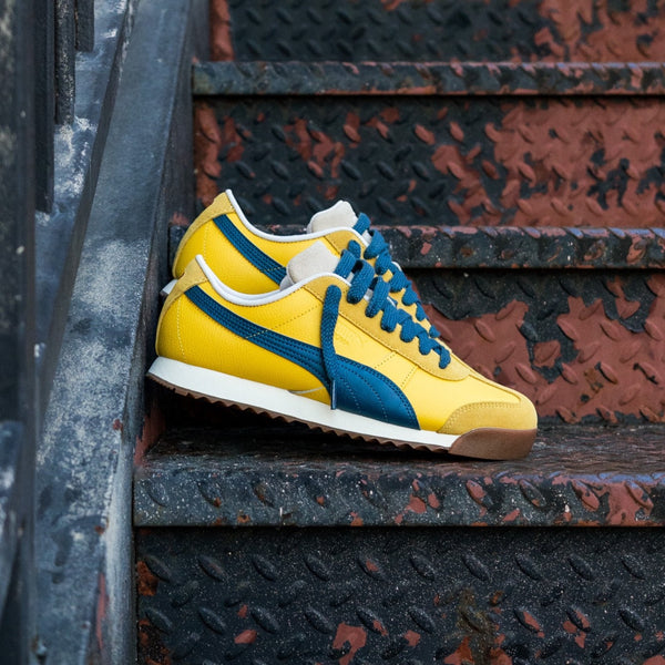 Puma roma black and yellow outlet