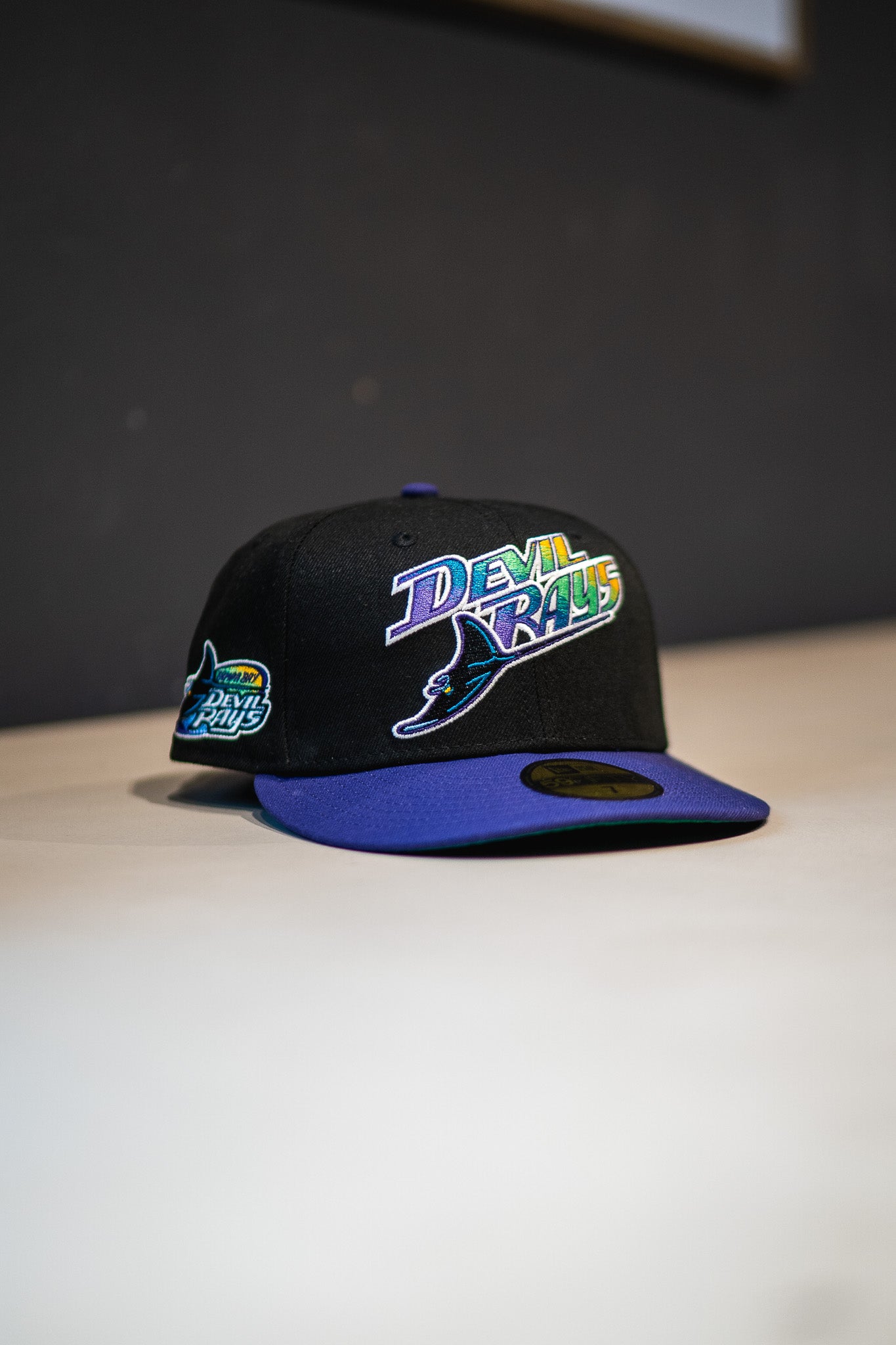 New Era Tampa Bay Devil Rays On-Field Script Green UV (Black/Purple)