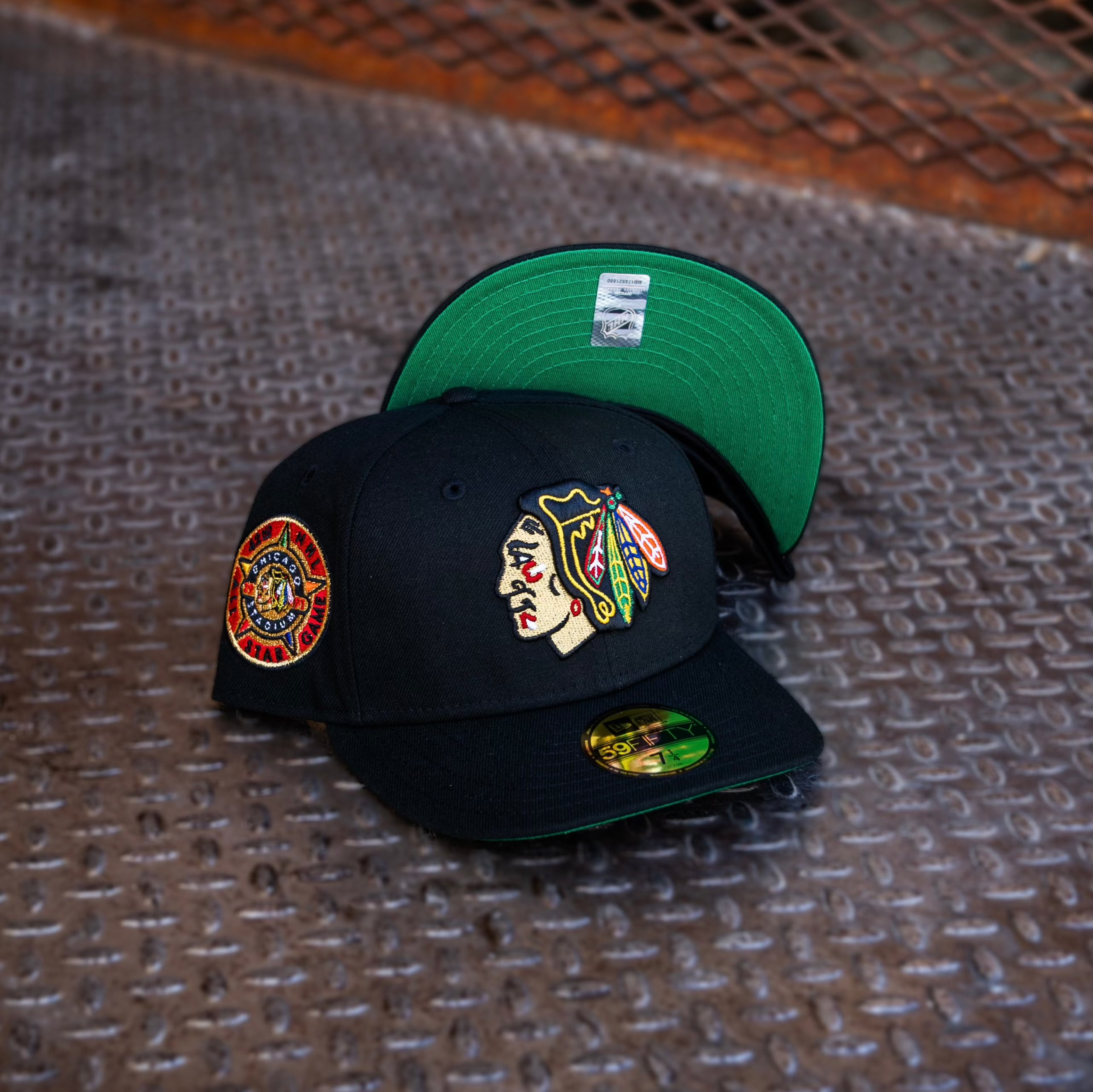 New Era Chicago Blackhawks All-Star Game Green UV 59Fifty Fitted (Black)