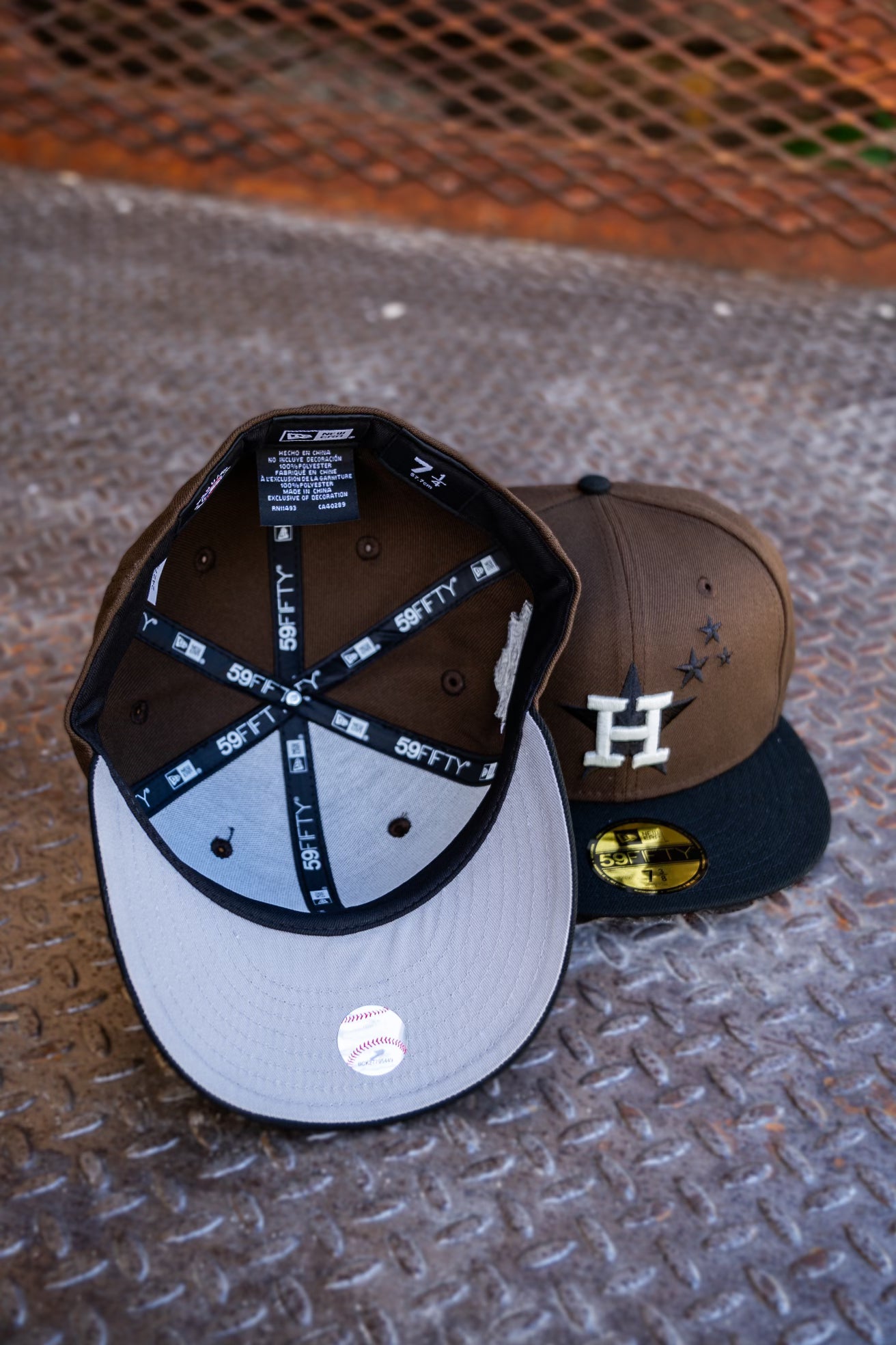 New Era Houston Astros 2022 World Series Grey UV (Cactus Mocha) 59Fifty Fitted - New Era