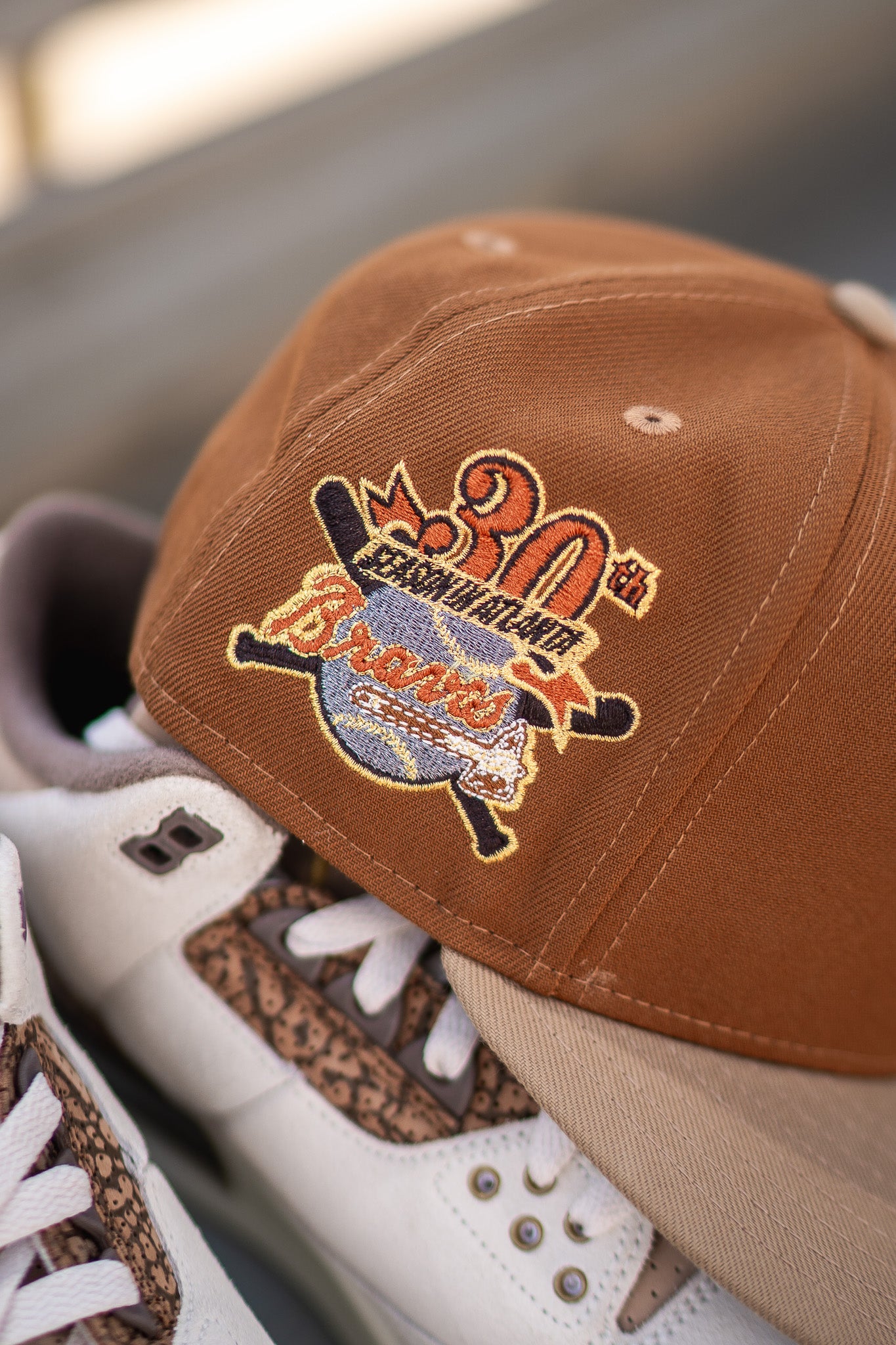 New Era Atlanta Braves 30th Anniversary Good Grey UV (Toasted Peanut/Beige) - New Era