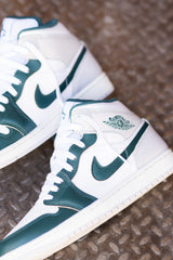 Mens Air Jordan 1 Mid (White/Oxidized Green-Sail)