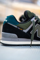 Mens New Balance 574 (Black/Olive) - U574KBG - New Balance