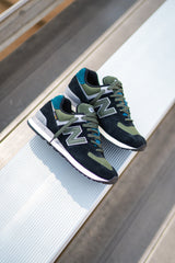 Mens New Balance 574 (Black/Olive) - U574KBG - New Balance