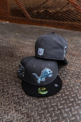 New Era Detroit Lions 75th Season Sky UV (Graphite/Black) 59Fifty Fitted