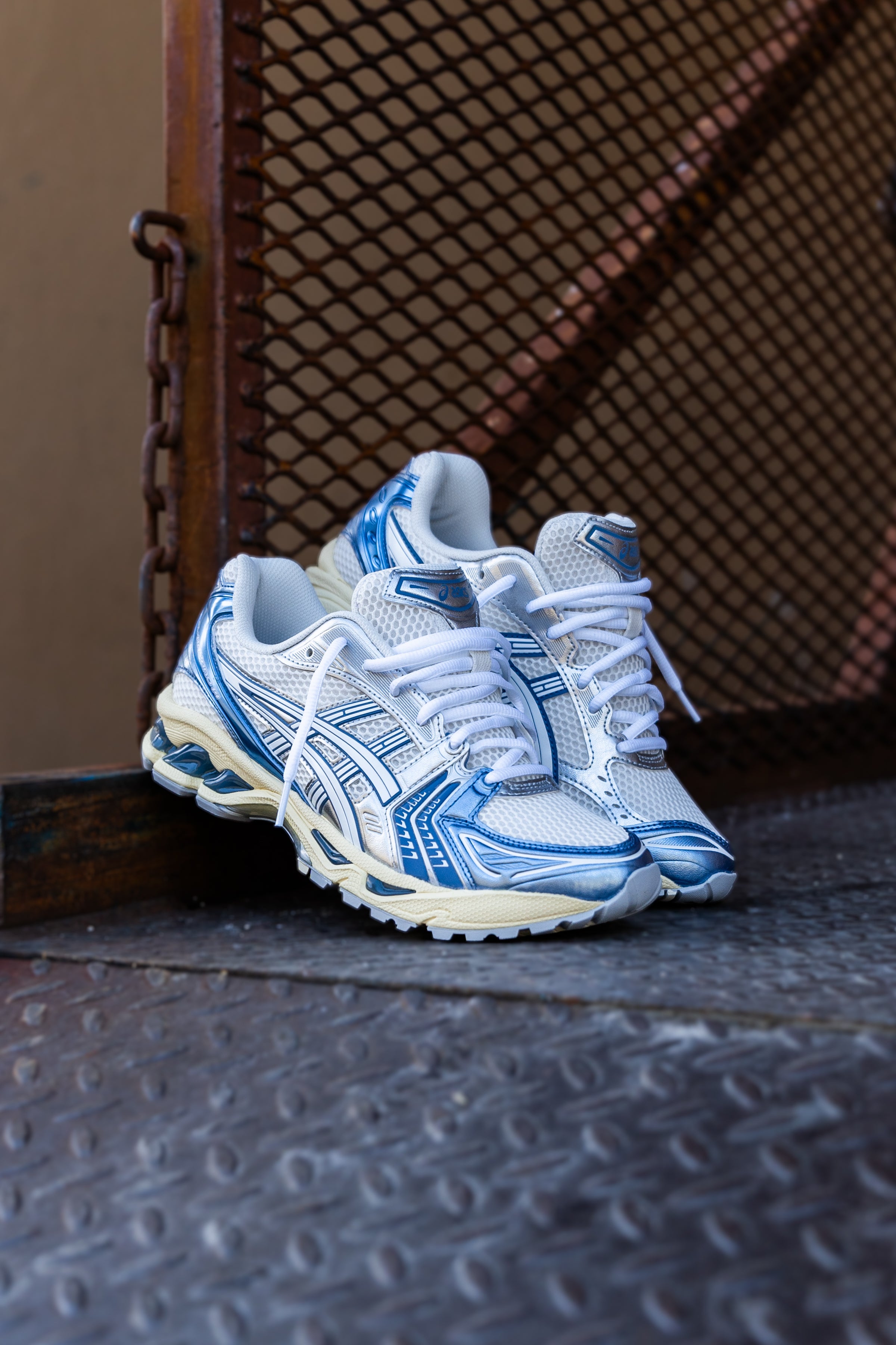 Mens Asics Gel-Kayano 14 (Cream/Denim Blue)