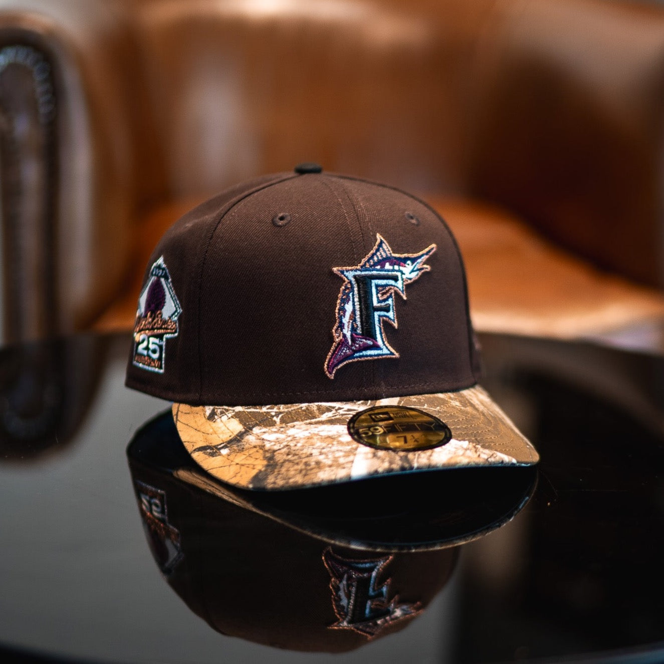 New Era Florida Marlins 25th Anniversary Grey UV (Mocha/Real Tree Camo) - New Era