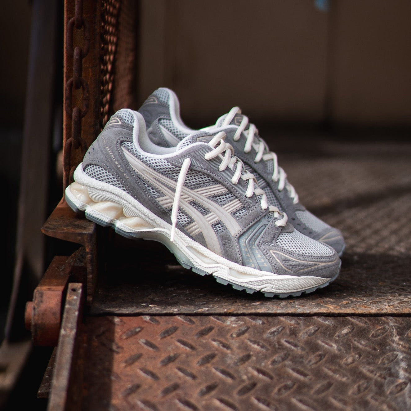 Mens Asics Gel-Kayano 14 (White Sage/Smoke Grey) - SNEAKER TOWN