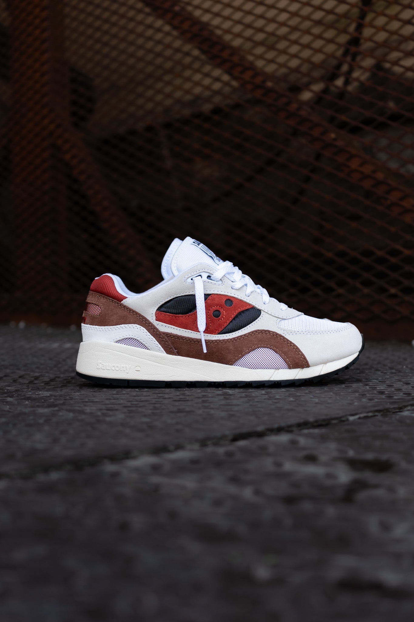 Mens Saucony Shadow 6000 (White/Rust) - Saucony