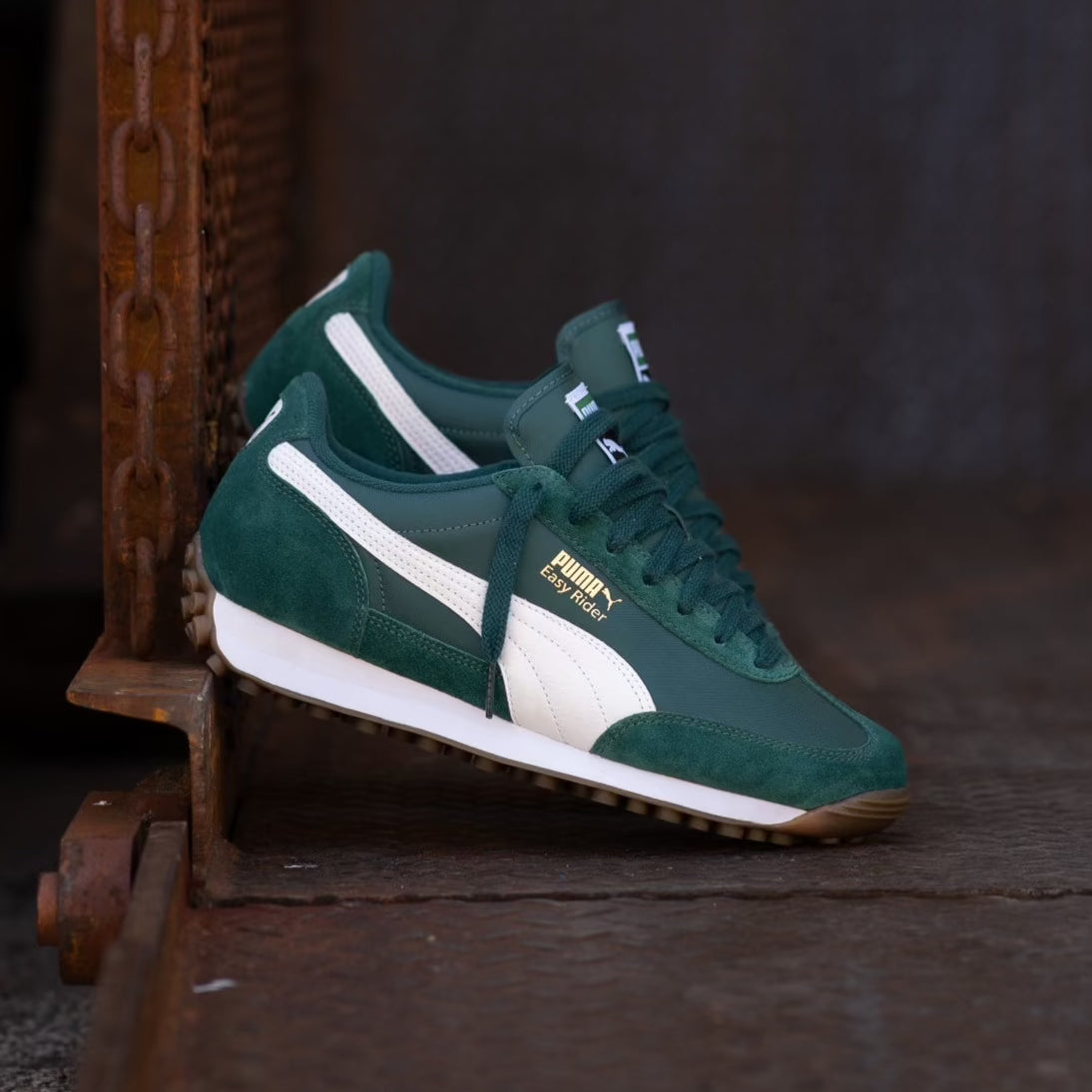 Mens Puma Easy Rider Vintage (Dark Myrtle/Puma White) - Puma