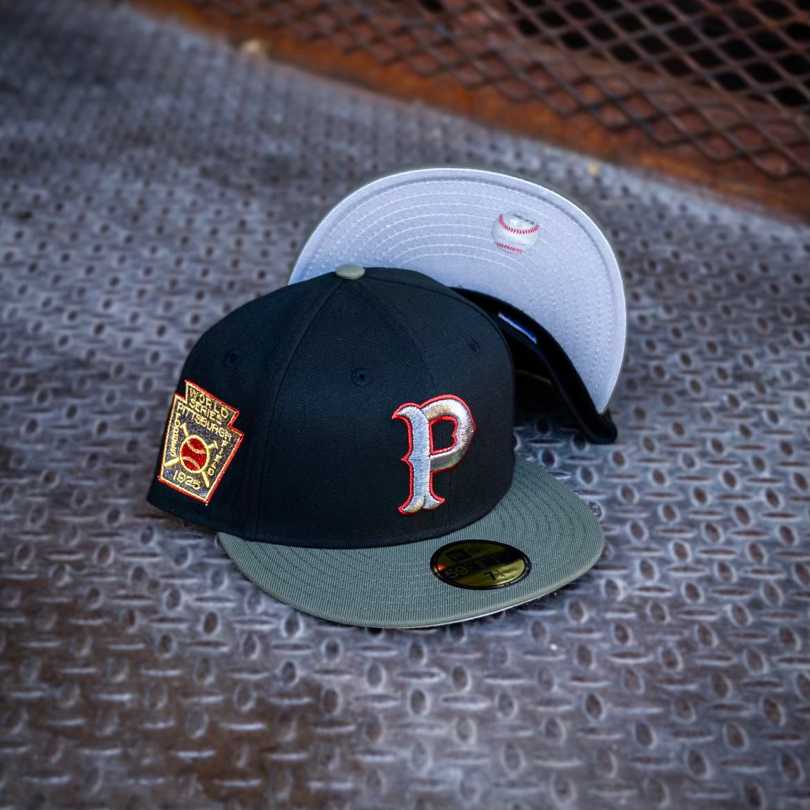 New Era Pittsburgh Pirates 1925 World Series Grey UV (Black/Olive) 59Fifty Fitted