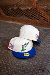 New Era Florida Marlins USA Flag Green UV (Off White/Royal) 59Fifty Fitted