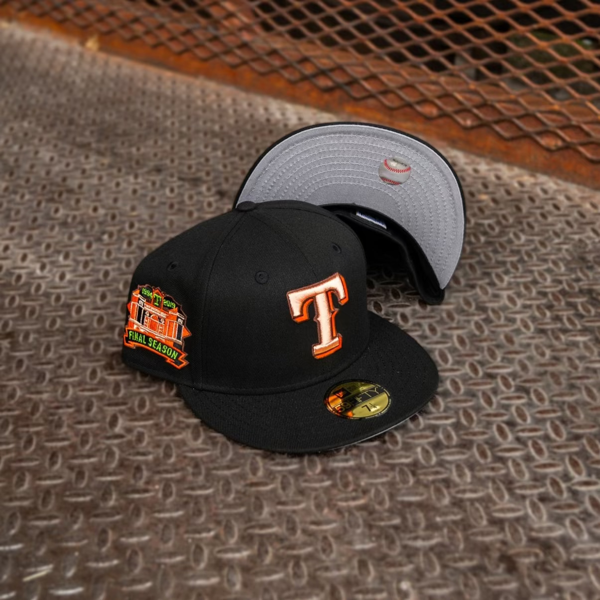 New Era Texas Rangers Final Season Grey UV (Black) 59Fifty Fitted