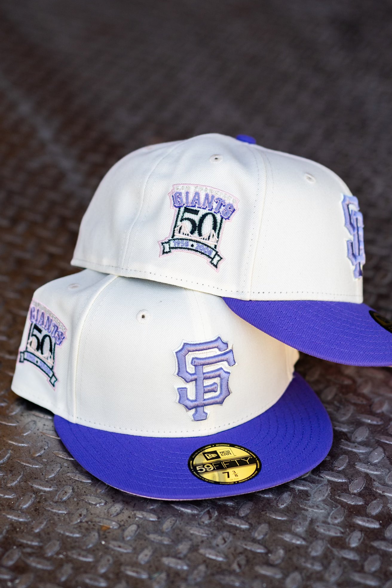 New Era San Francisco Giants 50th Anniversary Pink UV (Off White/Purple) 59Fifty Fitted