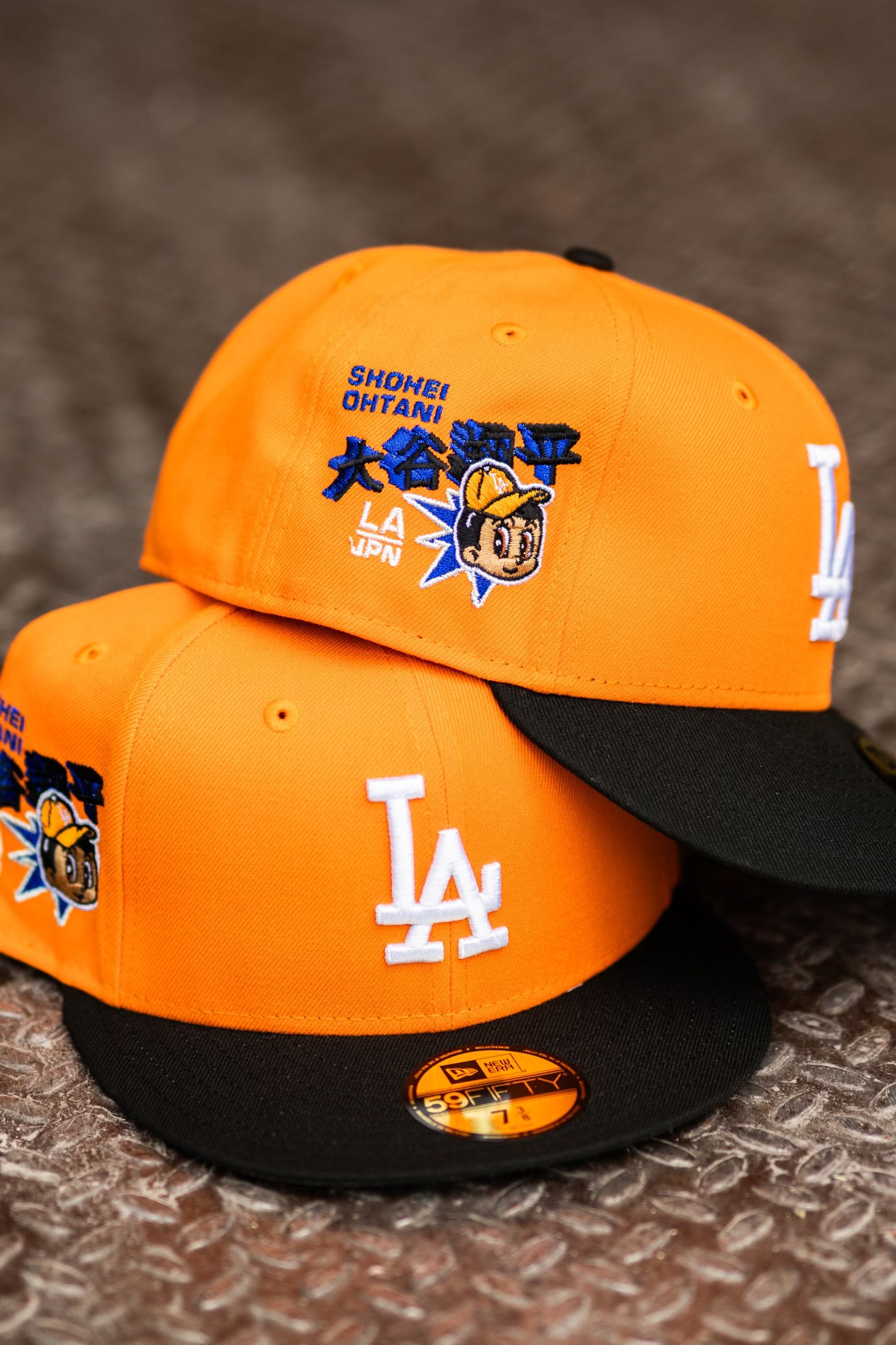 New Era Los Angeles Dodgers Ohtani Grey UV (Orange/Black) 59Fifty Fitted