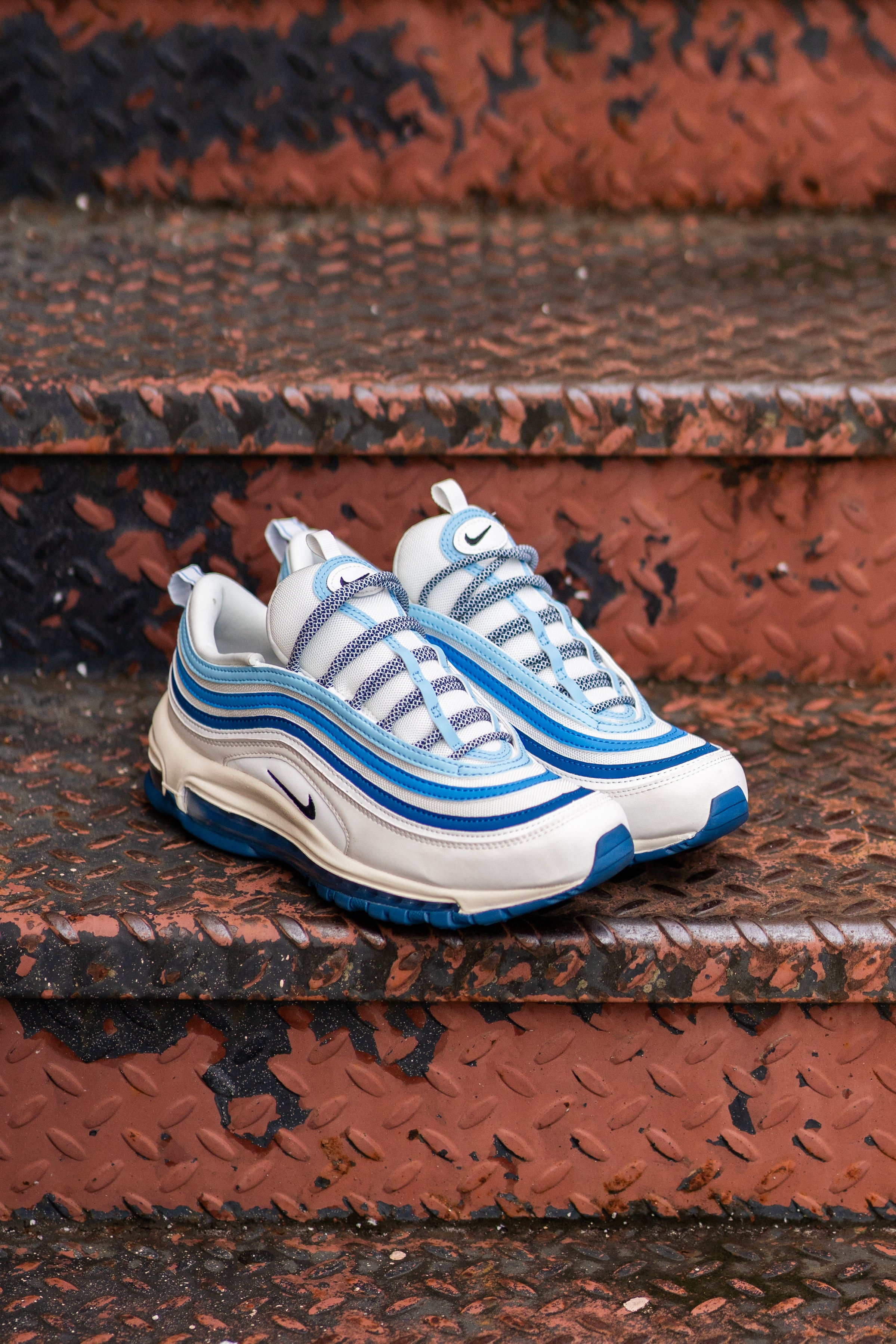 Mens Nike Air Max 97 (Summit White/Black-Court Blue)