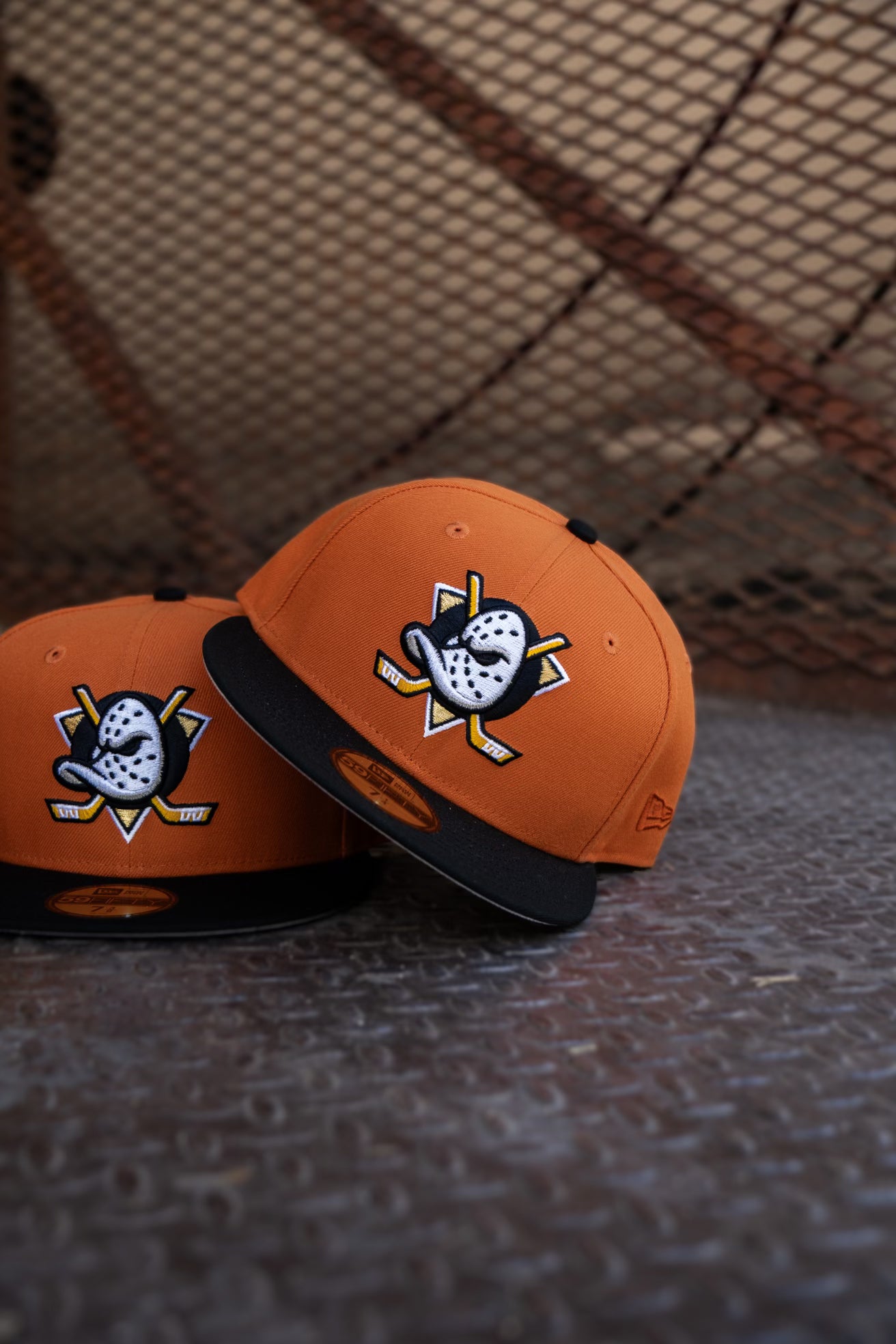 New Era Anaheim Ducks Grey UV (Fight Orange/Black) 59Fifty Fitted