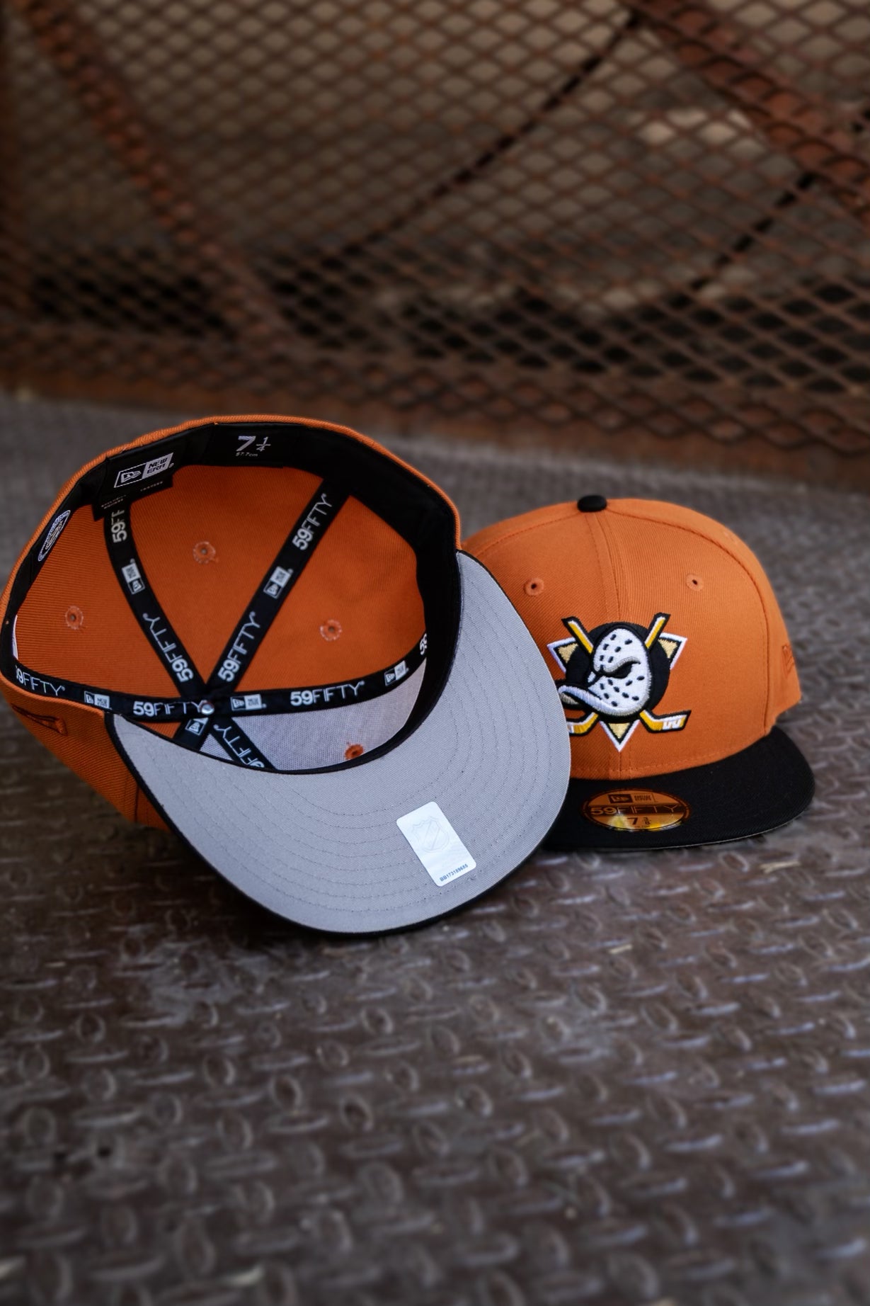 New Era Anaheim Ducks Grey UV (Fight Orange/Black) 59Fifty Fitted