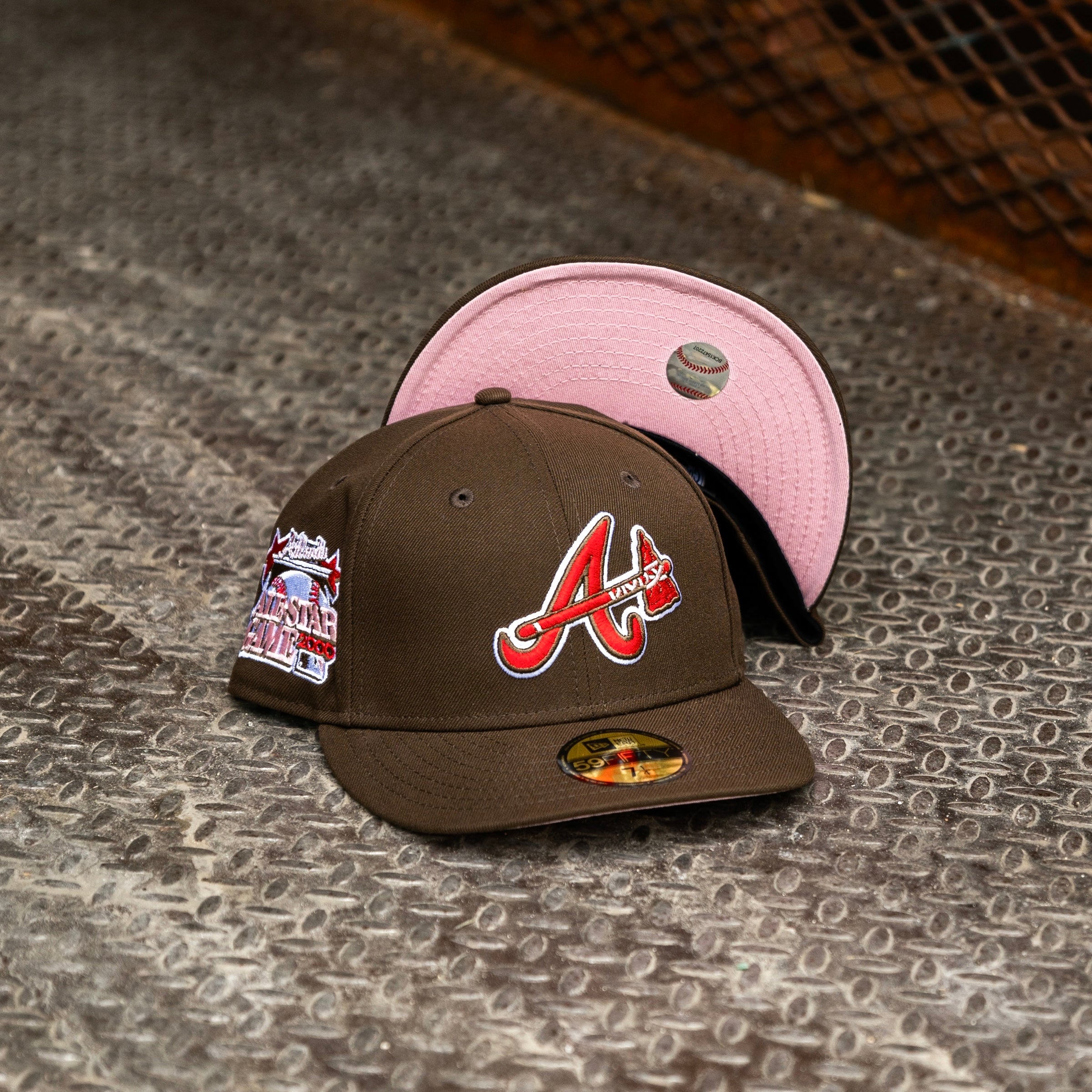 New Era Atlanta Braves 2000 All-Star Game Pink UV 59Fifty Fitted (Mocha)