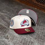 New Era Colorado Avalanche 20th Anniversary Grey UV 59Fifty Fitted (Off White/Cardinal)