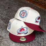 New Era Colorado Avalanche 20th Anniversary Grey UV 59Fifty Fitted (Off White/Cardinal)