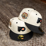 New Era Philadelphia Flyers 50th Anniversary Grey UV 59Fifty Fitted (Off White/Heather Black)