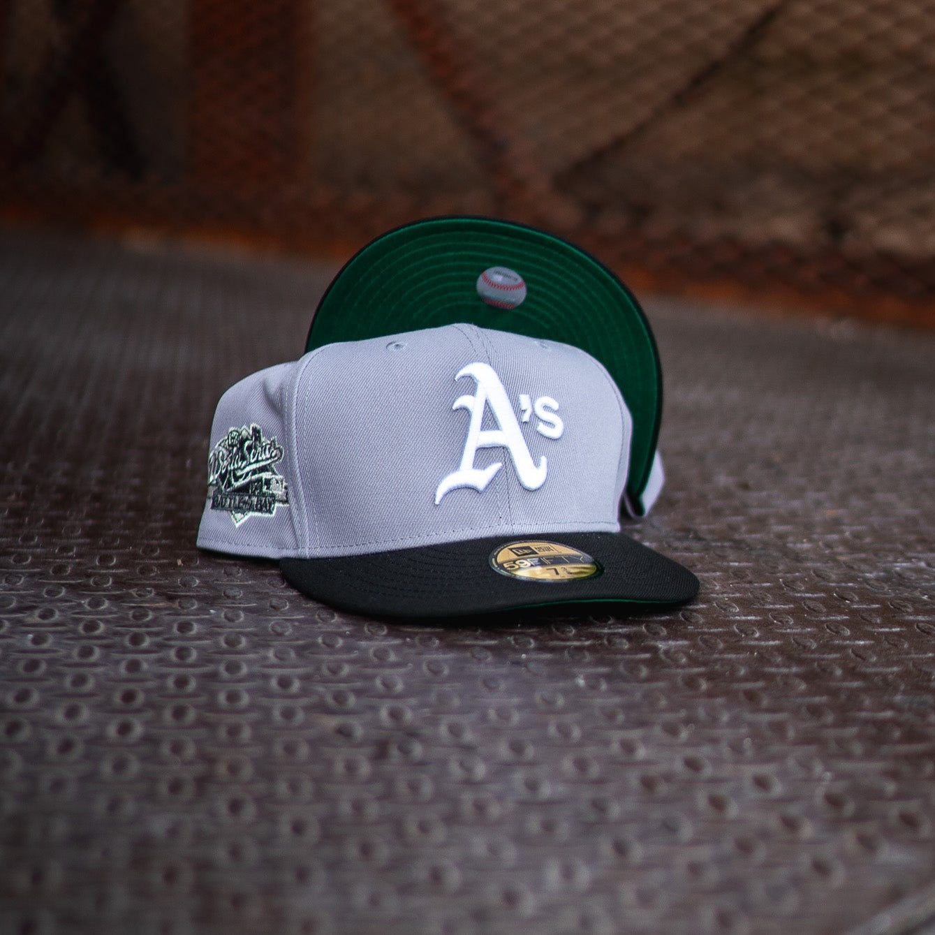 New Era Oakland Athletics 1989 WS Green UV (Grey/Black) - New Era