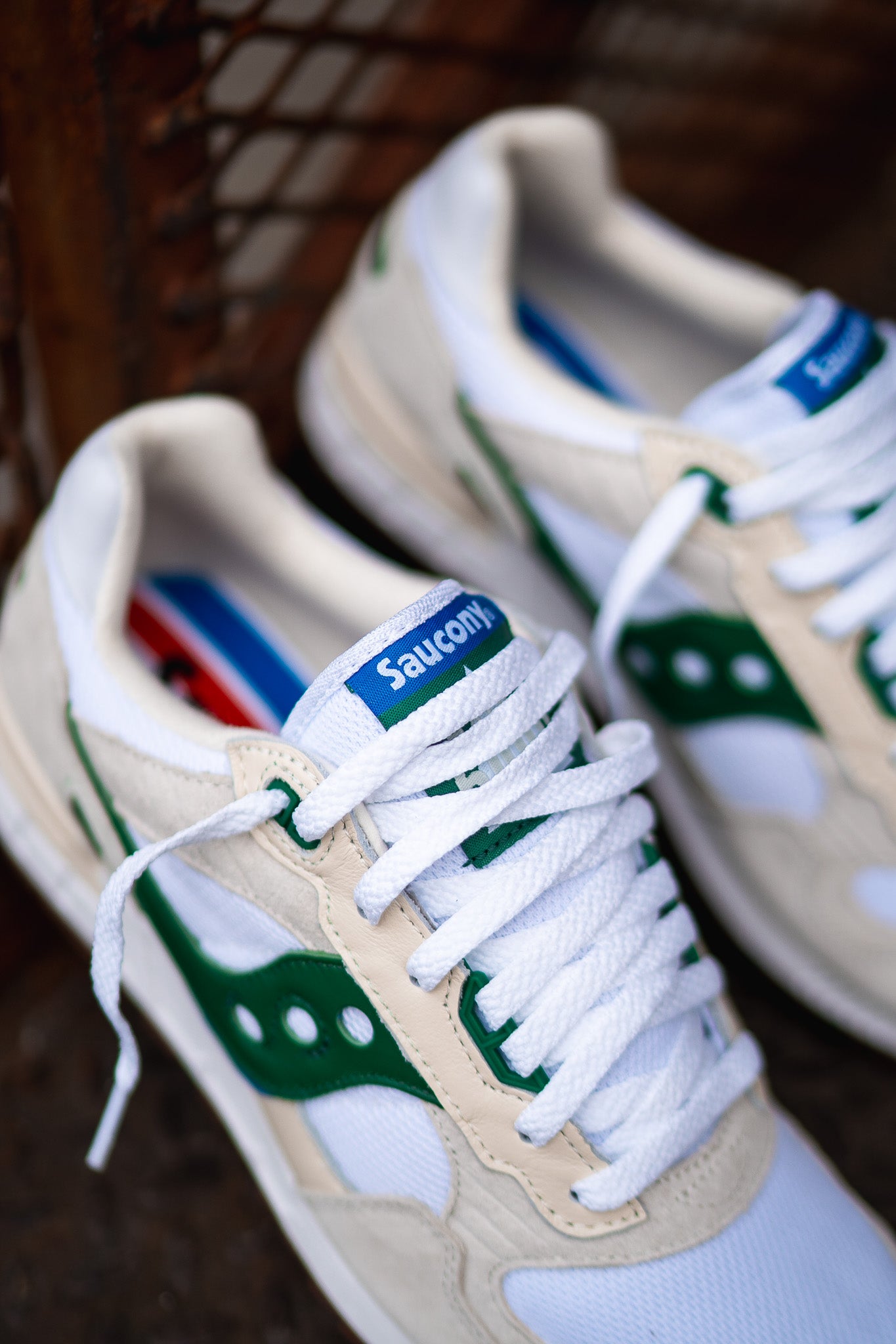 Mens Saucony Shadow 5000 (White/Green) - Saucony