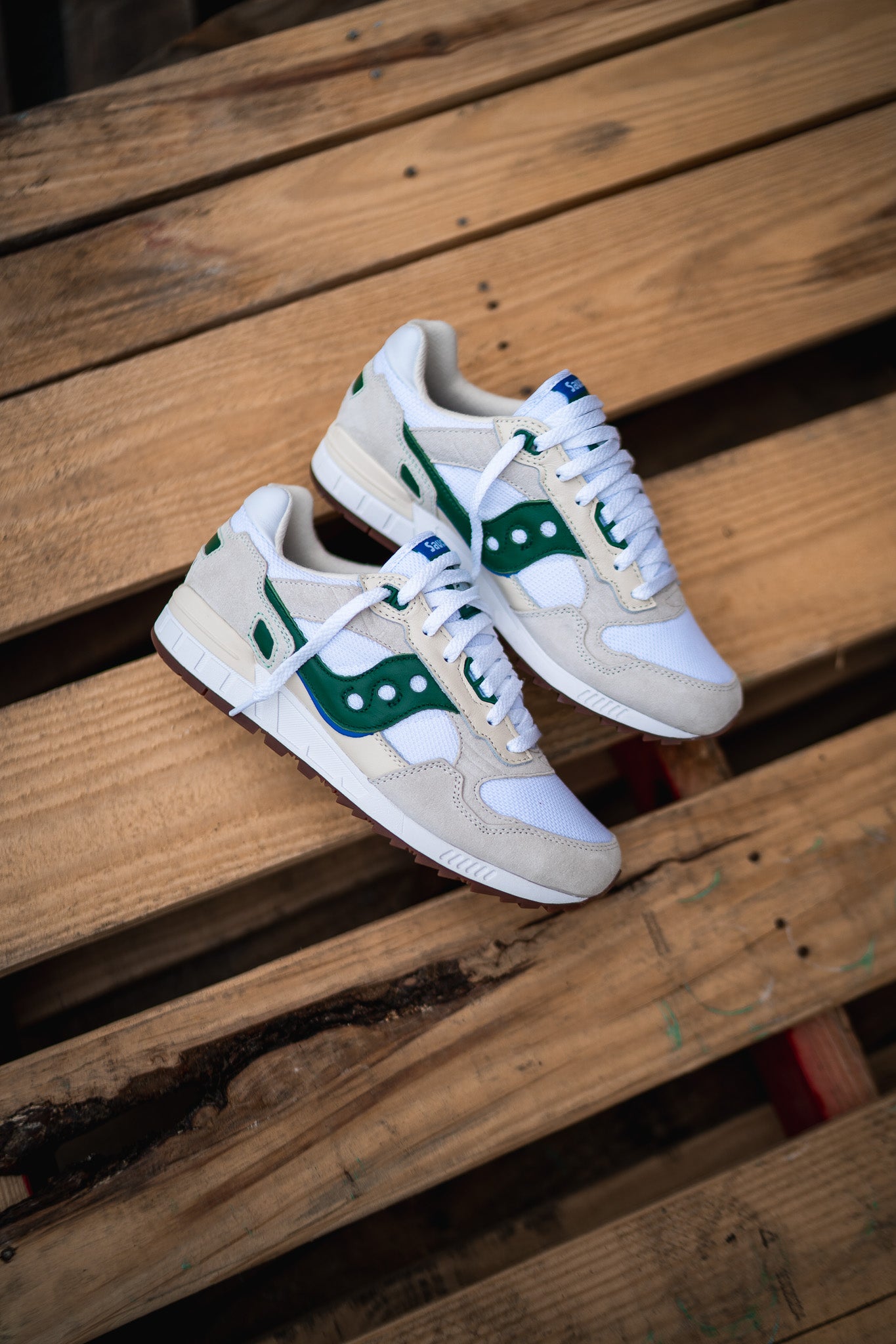 Mens Saucony Shadow 5000 (White/Green) - Saucony