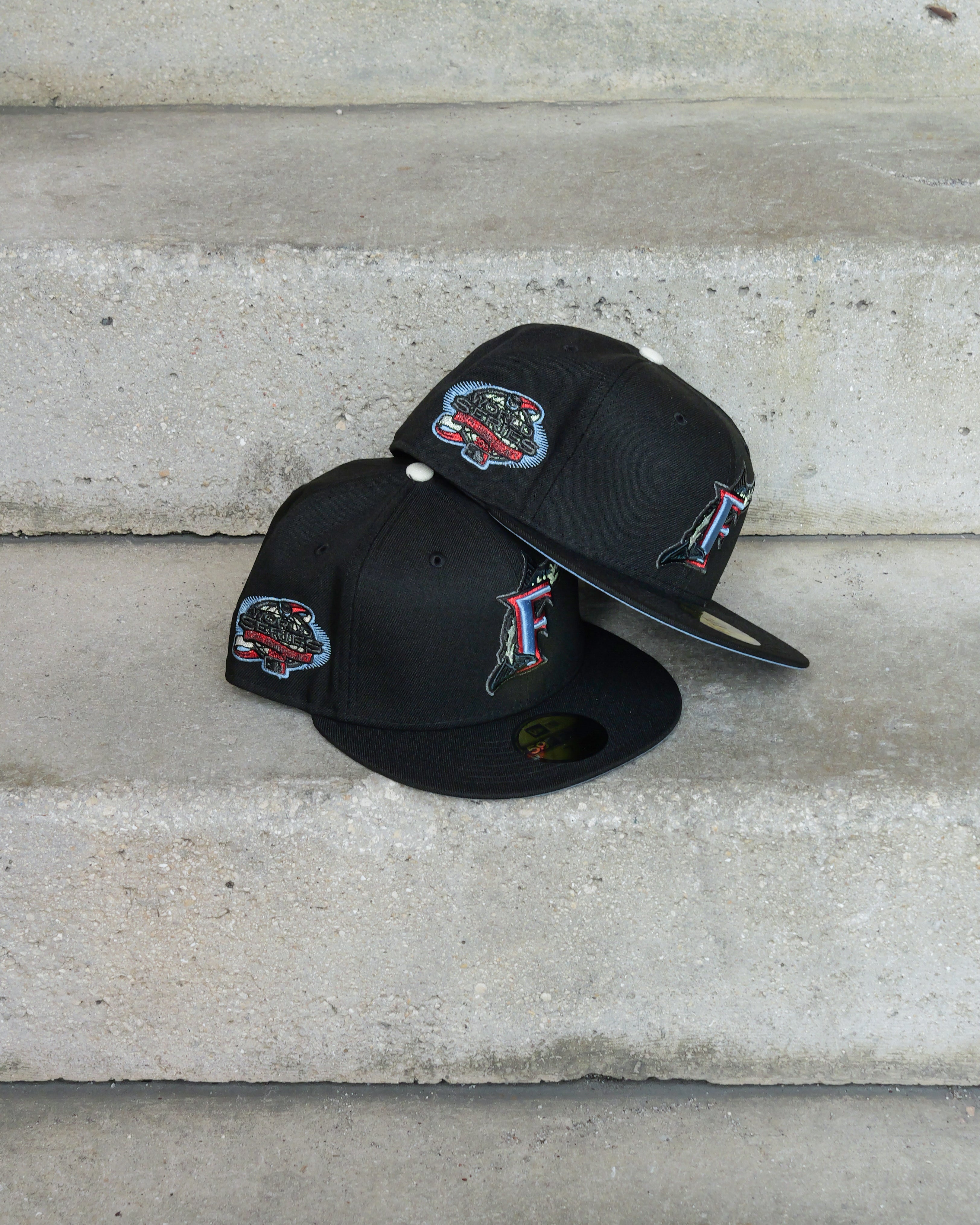 New Era Florida Marlins 2003 World Series Side Patch Fitted (Black) - New Era