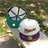 New Era Florida Marlins Green UV 59Fifty Fitted (Chrome/Maroon) - New Era