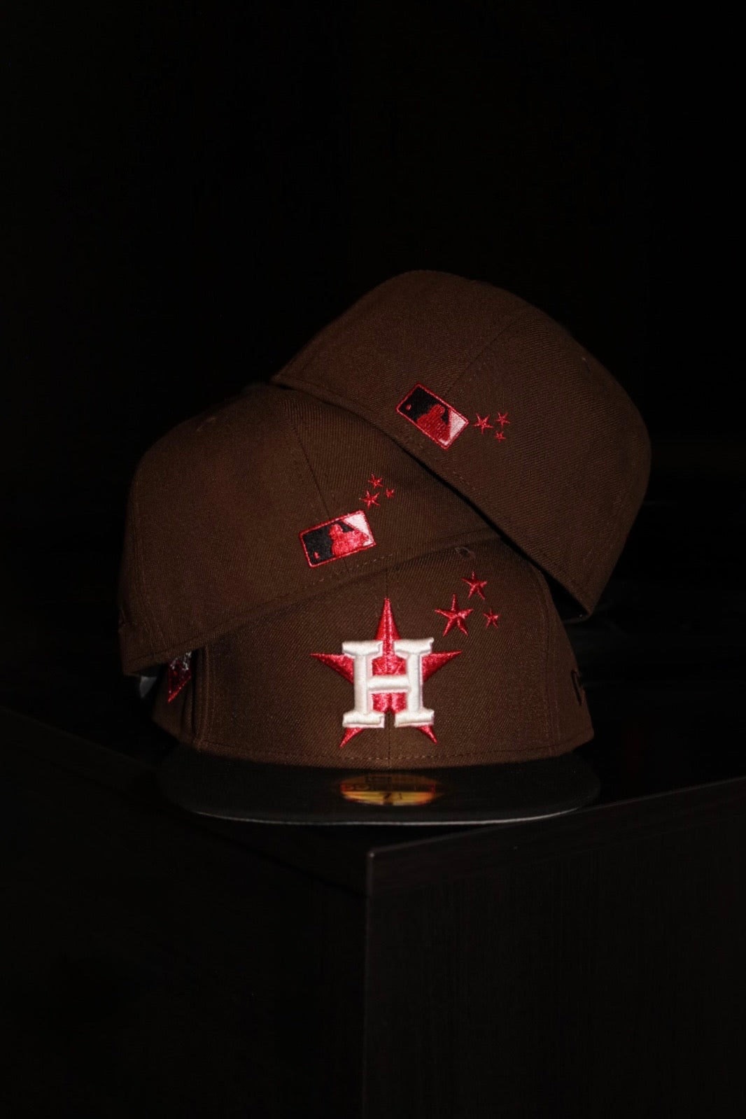 New Era Houston Astros 2017 World Series Side Patch Fitted (Walnut/Black) - New Era