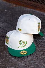 New Era Oakland Athletics Rickey Henderson Field Grey UV (Off White/Green) 59Fifty Fitted