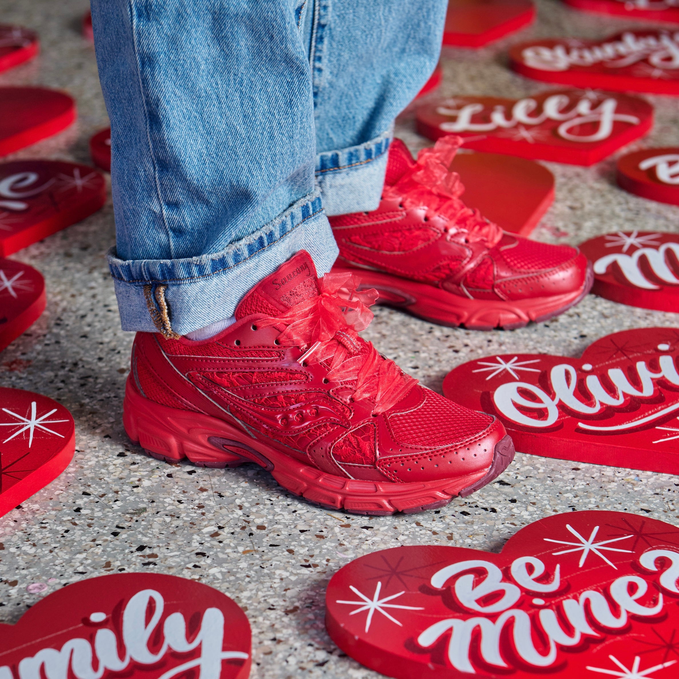 Mens Saucony Ride Millennium St.Valentine (Red) - Saucony