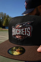 New Era Houston Rockets Grey UV 59Fifty Fitted (Black/Walnut)