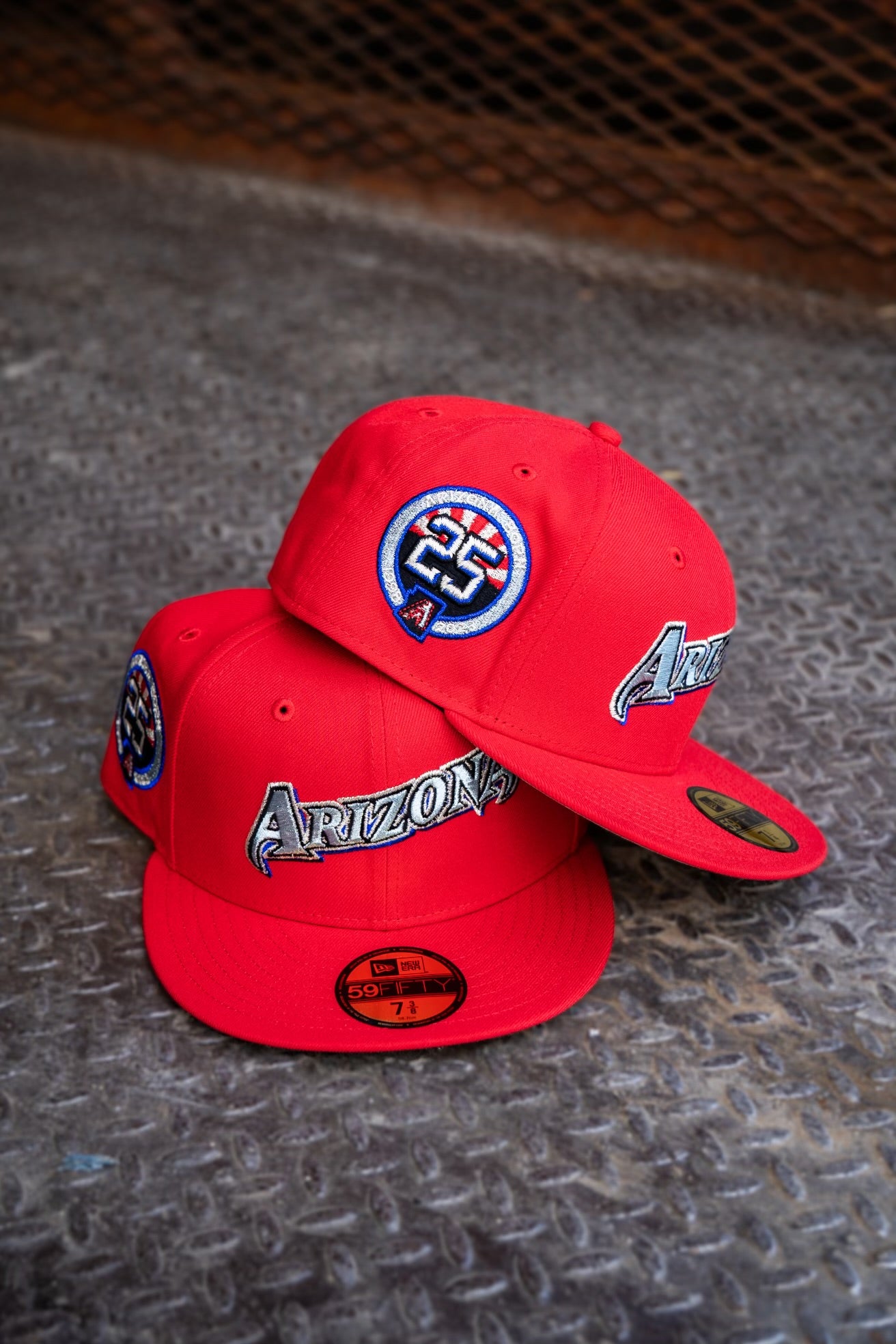 New Era Arizona Diamondbacks 25th Anniversary Grey UV (Fire Red) 59Fifty Fitted