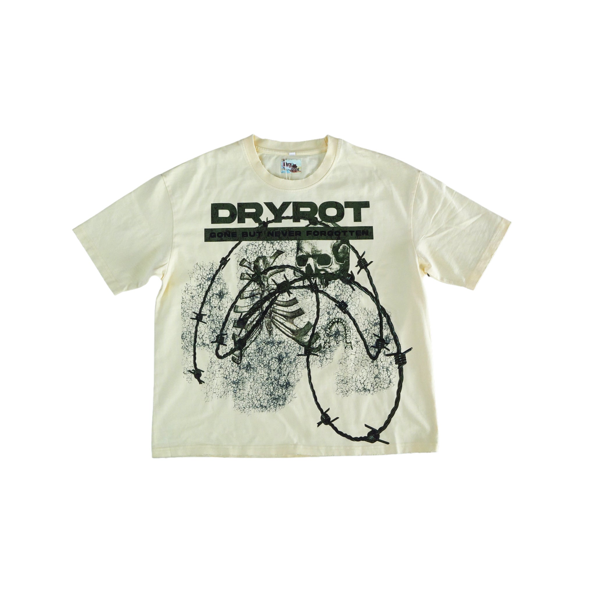 Dry Rot "NEVER FORGOTTEN" Tee (Cream) - Dry Rot