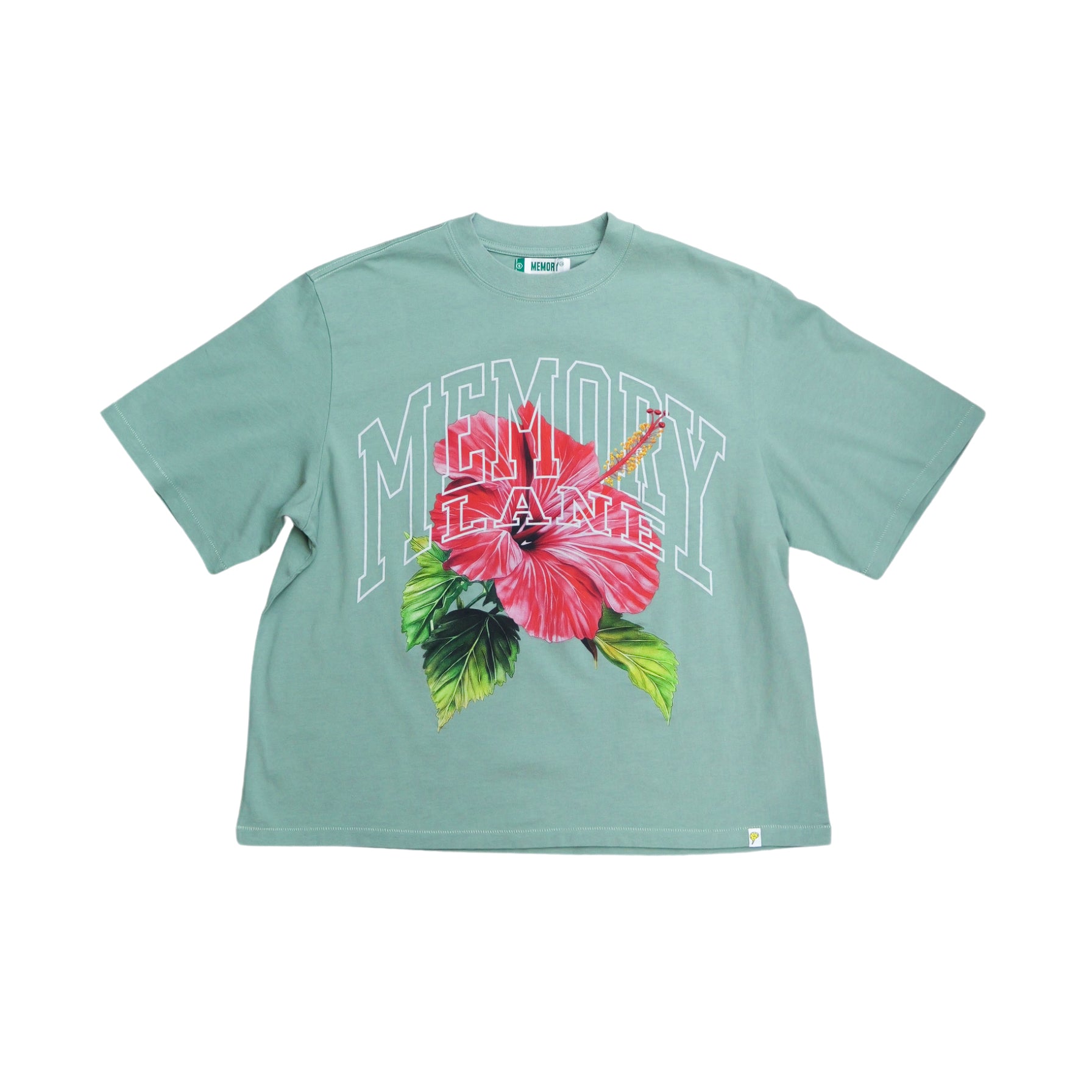 Memory Lane Slippin’ Crop Tee (Sage) - Memory Lane