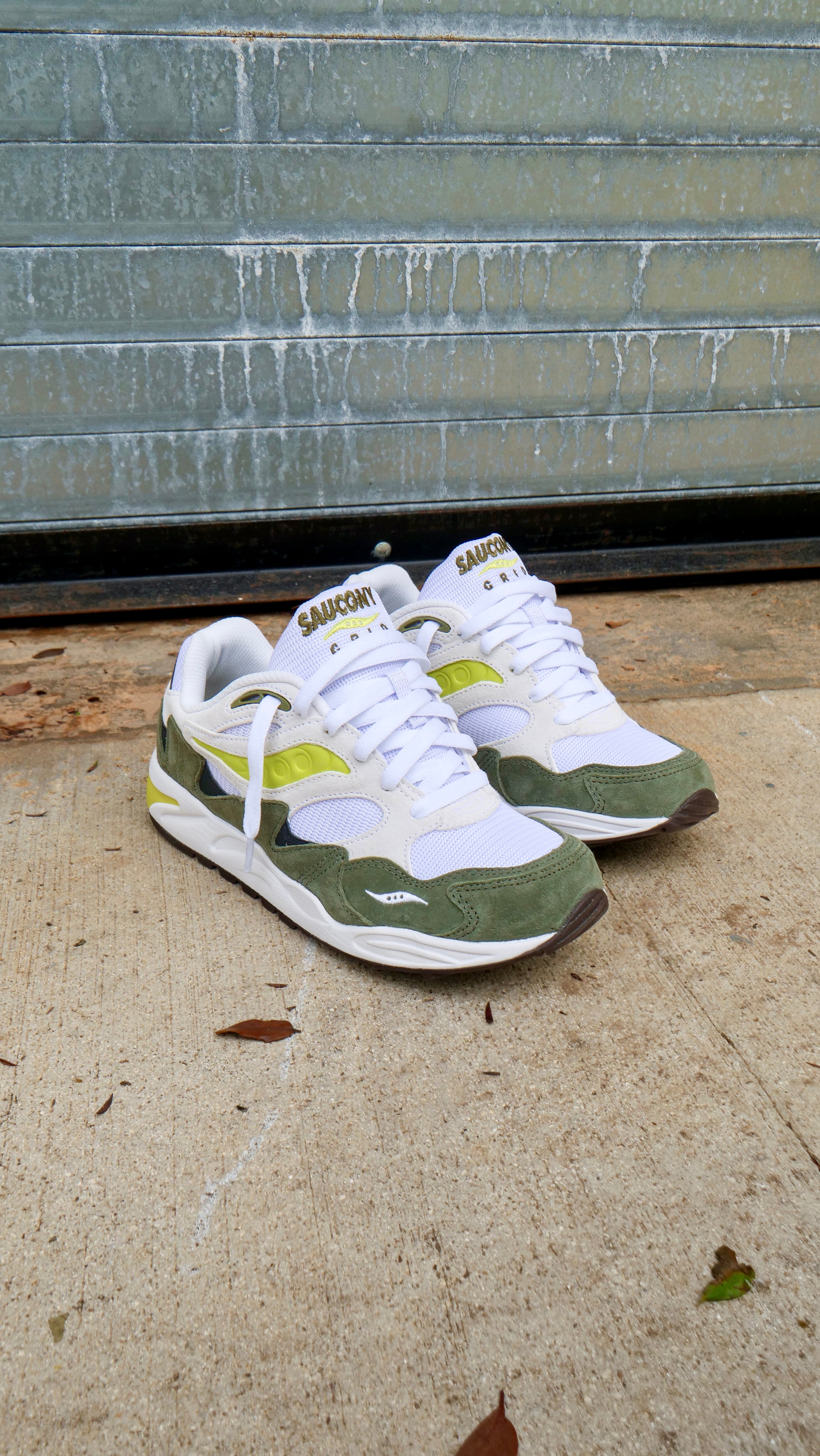 Mens Saucony Grid Shadow 2 Essential (White/Green)