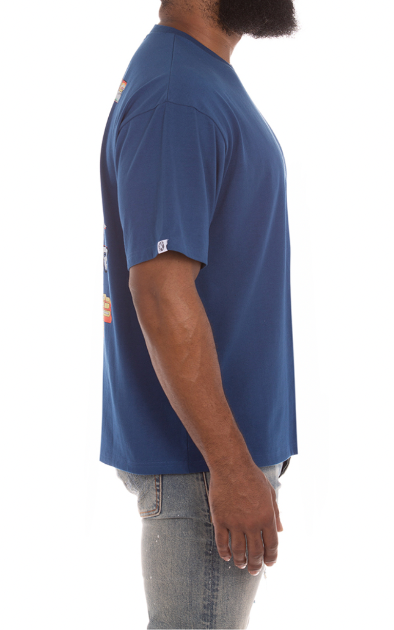Billionaire Boys Club Insignia SS Knit Tee (Cropped Fit) (Navy Peony) - Billionaire Boys Club